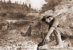 Historic Gold Rush illustration